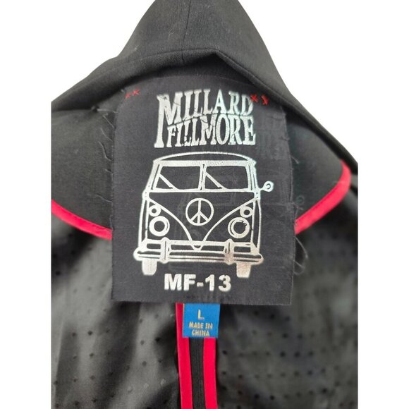 Millard Fillmore MF-13 Y2K Black Blazer Jacket Hers Sz M/L Ruffle Lapel Peplum - Picture 5 of 10